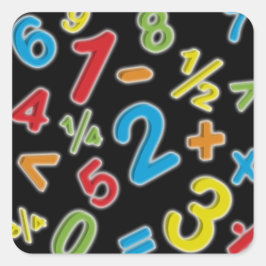 Adesivo Quadrado 123 Números Matemática