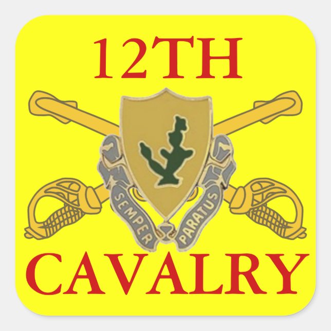 ADESIVO QUADRADO 12 CAVALRY STICKERS (Frente)