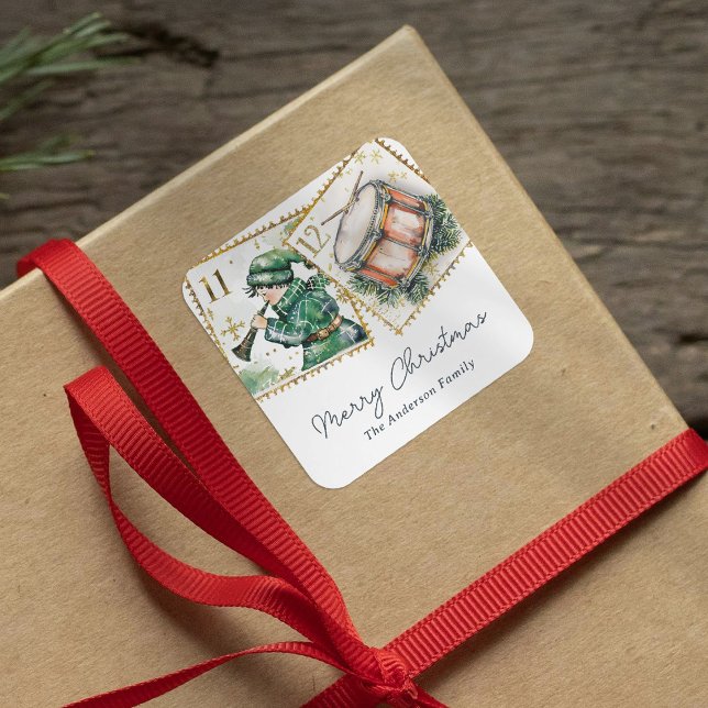 Adesivo Quadrado 12 dias de Natal (Criador carregado)