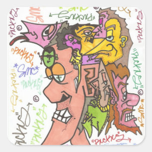 Adesivo Quadrado 13 aparelhos ao quadrado