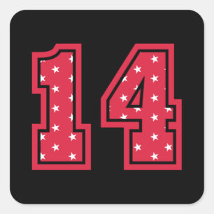 Adesivo Quadrado 14 de Aniversário de 14 ANOS Vintage