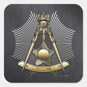 Adesivo Quadrado 14o Grau: Grande eleja o pedreiro