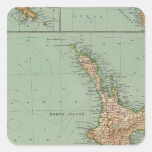 Adesivo Quadrado 169 Nova Zelândia, Havaí, Tasmânia