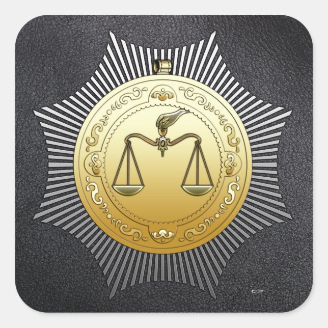 Adesivo Quadrado 16.o Grau: Príncipe de Jerusalém (Frente)