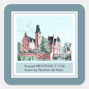 Adesivo Quadrado 1729 A. de Haen Dutch Kasteel WESTERVELT