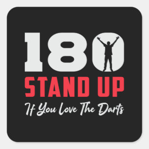Adesivo Quadrado 180 Darts Bullseye Dart Dartboard Arrow Engraçado 