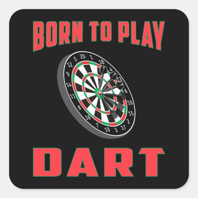 Adesivo Quadrado 180 Darts Dart Dartboard Bullseye Arrow Engraçado  (Frente)