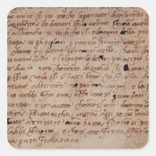 Adesivo Quadrado 1895-9-15-503 página de W.34v da escrita