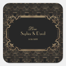 1920 Dourado Negro Gatsby Art Deco