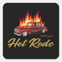 1940 VERMELHO ROD & FLAMES, VINTAGE STREET RODS