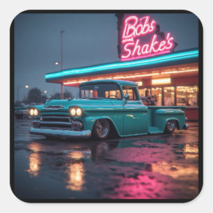 Adesivo Quadrado 1958 Chevrolet 3100 Apachee