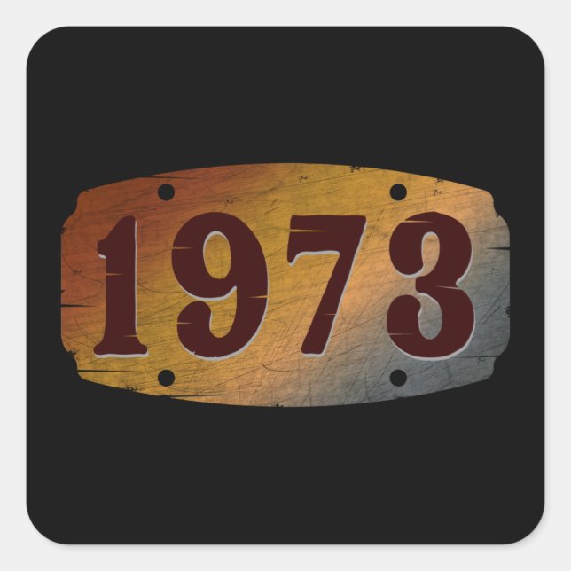 ADESIVO QUADRADO 1973  VINTE ANOS (Frente)