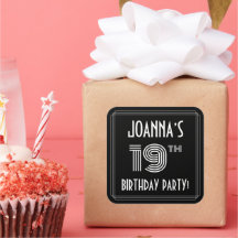 19.a Festa de aniversário: Estilo e nome personali