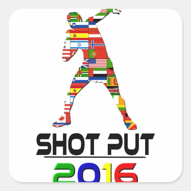 Adesivo Quadrado 2016:Shot Put (Frente)