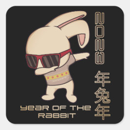 Adesivo Quadrado 2023 ANO DA ideia de presente de ano novo do RABBI