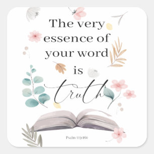 Adesivo Quadrado 2023 JW ano Psalm 119:160