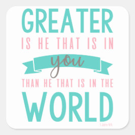 Adesivo Quadrado 20 Bíblias Versos