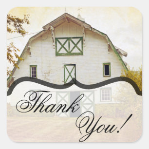 Adesivo Quadrado 20 Obrigado Stickers Sunset Barn Country Rustic F