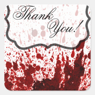 Adesivo Quadrado 20 Obrigado Vampiro De Splatter Gothi