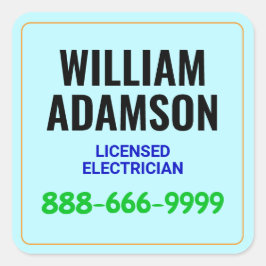 Adesivo Quadrado 20 PCS - Contato (Propaganda, Marketing) Promover