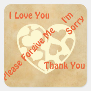 Adesivo Quadrado 20 Vinhetas de limpeza Ho'oponopono