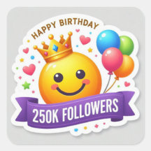 250K Seguidores Aniversário