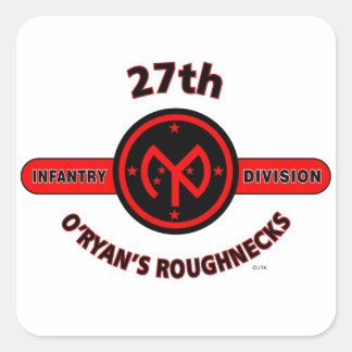 ADESIVO QUADRADO 27.ª DIVISÃO DE INFANTEIRA "O'RYAN'S ROUGHNECKS"