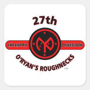 Adesivo Quadrado 27o De "os ROUGHNECKS O'RYAN " da INFANTARIA