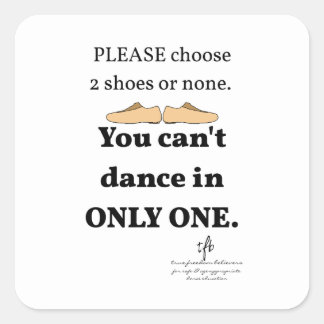 Adesivo Quadrado 2 Calçados ou nenhum branco