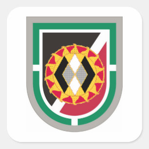 Adesivo Quadrado 301rua PSYOP Company Beret Flash/DUI Stickers