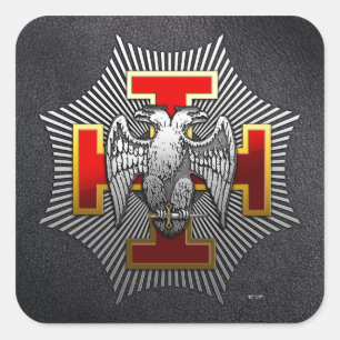 Adesivo Quadrado 30: Knight Kadosh