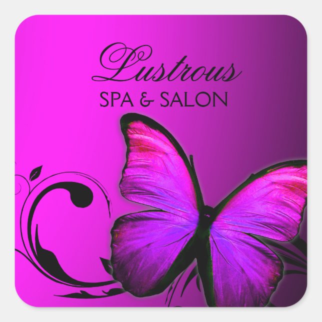 Adesivo Quadrado 311 Borboleta Lustrous Púrpura Rosa (Frente)