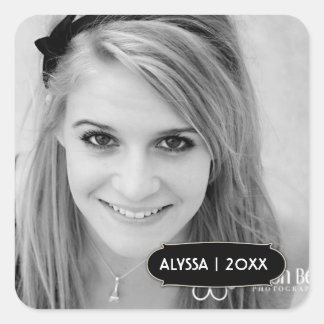 Adesivo Quadrado 311-Customizable Graduation Photo Sticker