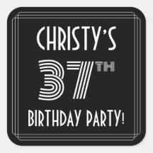 37.a Festa de aniversário: Estilo e nome personali