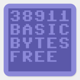 Adesivo Quadrado 38911 BYTES BÁSICOS GRATUITOS (Commodore 64)