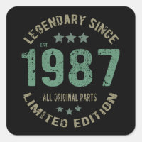 38 anos Dia 1987 Legenda 38 presente de aniversári