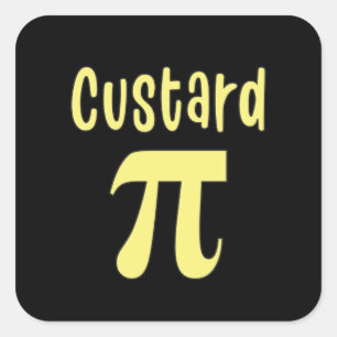 Adesivo Quadrado 3.14 Torta de Creme Pi Trocadilho Divertido Piada 