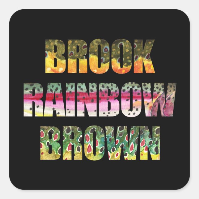 Adesivo Quadrado 3 Lindas Peles de Trutas (Frente)