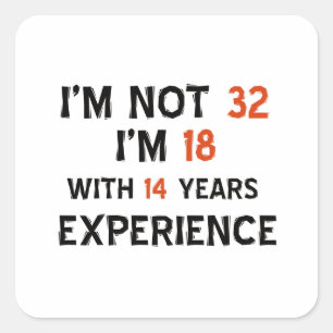 Adesivo Quadrado 3ò design do aniversário