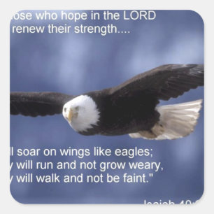 Adesivo Quadrado 40:31 de Isaiah