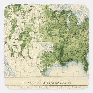 Adesivo Quadrado 45 produtos agrícolas 1890 do valor