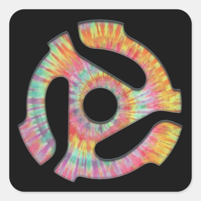 Adesivo Quadrado 45 Tie-Dye (Frente)