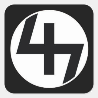 Adesivo Quadrado 47 Sticker Black/Black