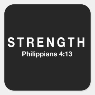 Adesivo Quadrado 4:13 dos Philippians da força