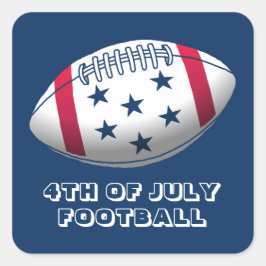 Adesivo Quadrado 4 de julho de futebol