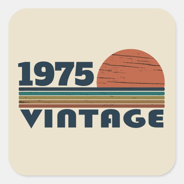 Adesivo Quadrado 50ª festa de aniversário personalizada (Frente)