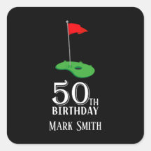 50º aniversário do Golf para você com Bandeira do