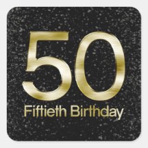 50º aniversário, Gelão Dourado Elegante Preto