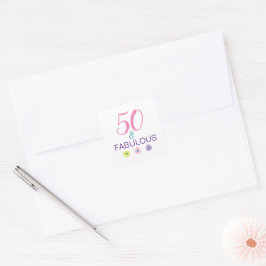 Adesivo Quadrado 50 e Fabuloso Fun Purple Daisy
