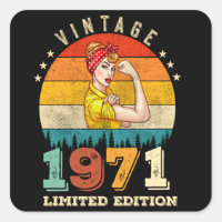 54 anos Idade, Dia 1971 Vintage 54º Aniversário Mu